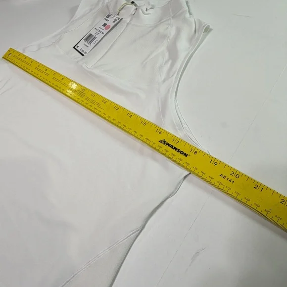 adidas White Sleeveless Mock-Neck Athletic Tank - Picture 5 of 8